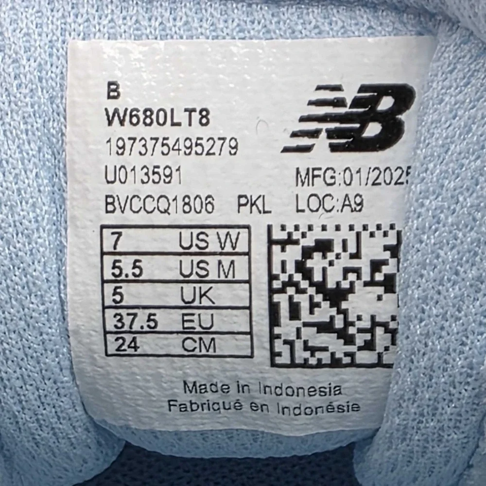 New Balance Fresh Foam 680 v8 Running Shoes Sneakers Womens Size 10 Blue W680LT8